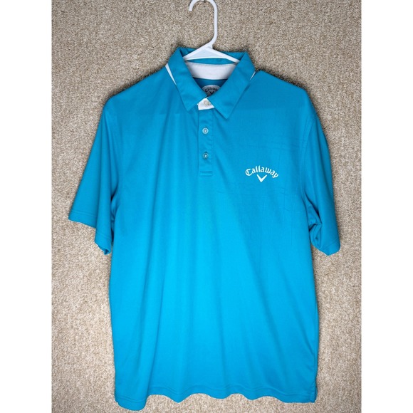Callaway Other - Flawed Callaway Mens Grid Pattern Performance Golf Polo Shirt Size Large